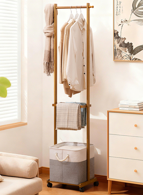 挂衣架落地式卧室衣帽架子床尾晚上放衣服神器开放式衣柜2025新款