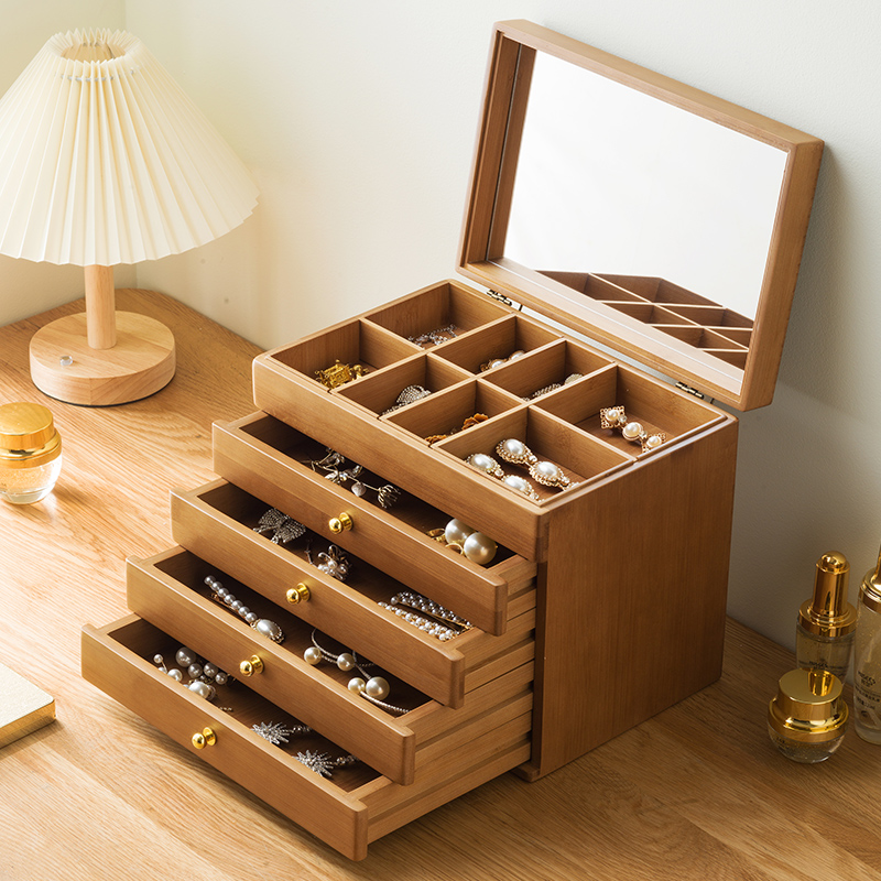 首饰盒收纳盒子高档精致手饰品耳环项链发饰耳钉发夹耳饰2023新款