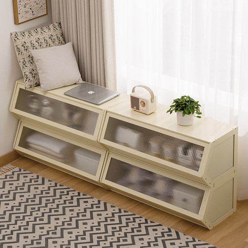 木马人飘窗柜阳台储物柜子