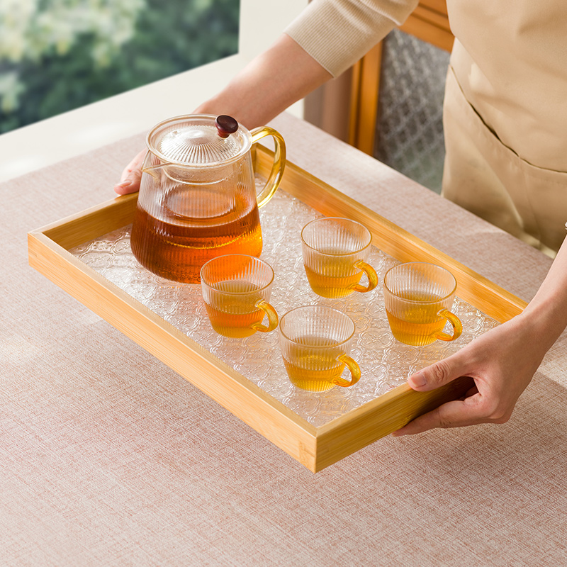 木马人茶盘家用茶托盘长方形茶具