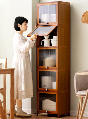 夹缝厨房置物架多功能多层收纳架子碗碟落地调料品家用窄餐边橱柜