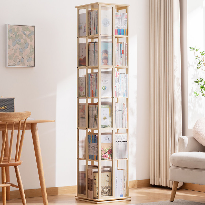 旋转书架落地置物架书柜子家用储物柜儿童客厅立架简易展示架实木,住宅家具,书架,淘宝优惠券,粉丝福利购,淘宝优惠卷