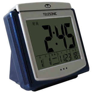TELESONIC/天王星电子闹钟智能时钟多功能床头钟夜光钟表起床神器