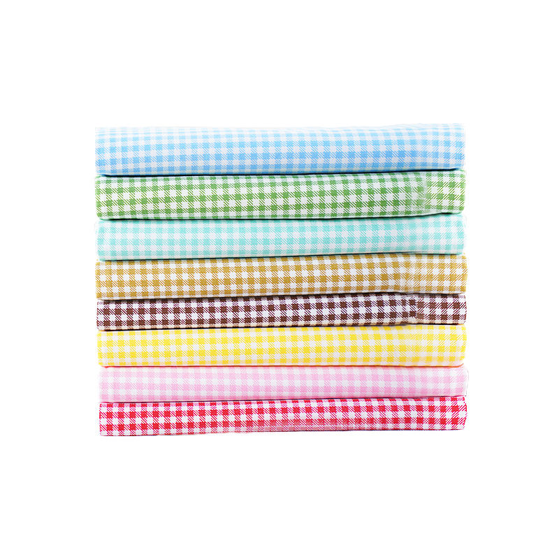 diy格子彩虹服装手工全棉面料