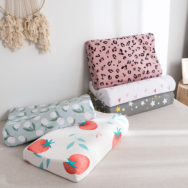 速发纯童乳胶枕套0棉0全5小枕头套儿棉单个40x60枕芯套一对拍2