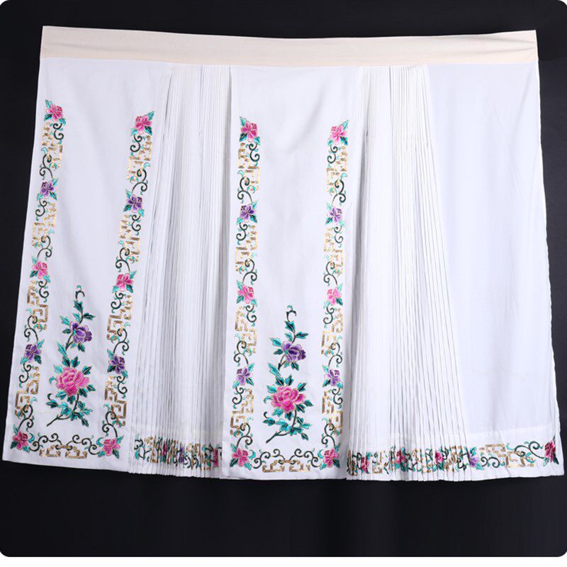 速发戏装京剧戏曲服装花旦小姐仿手绣衣鳞马面裙子软老青鱼绉旦腰