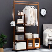 速发挂衣架落地式 衣子室置物架帽卧架床边晚上放衣服神器床头房间