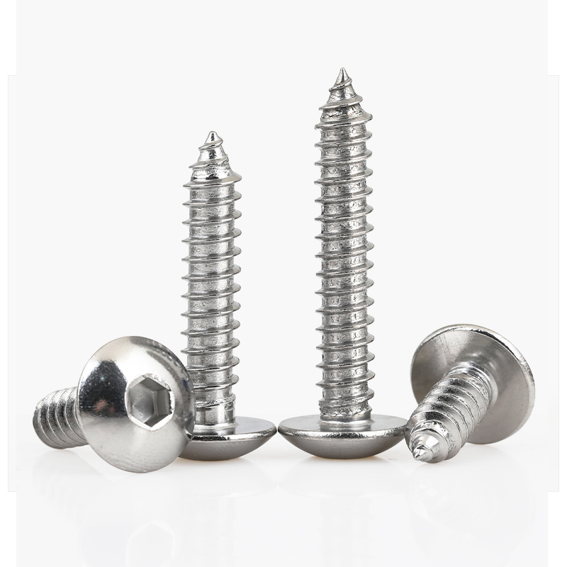 速发04不锈钢大2头内六角自攻木螺丝钉M4M5M6*6x8x10x1扁x14x16x2