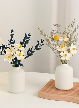 速发风尤加利干花束陶瓷花装套装厅客卧室瓶饰家居桌面摆件