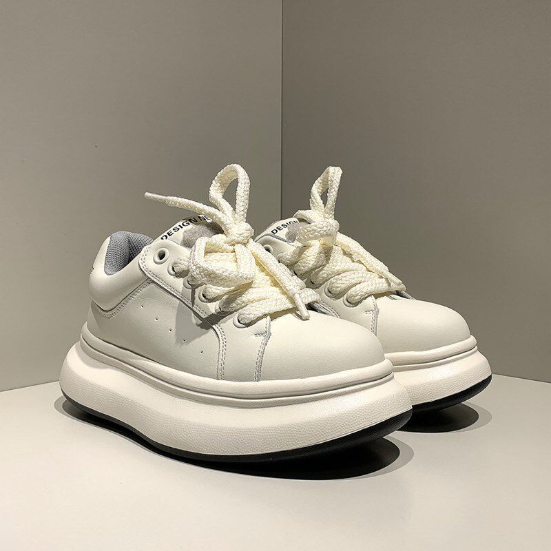 速发厚底松糕小男鞋白2侣25春款小个子增高6CM休闲板鞋情0鞋子