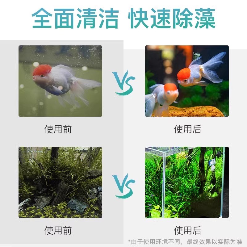速发鱼缸除藻去苔剂剂不伤鱼除绿褐藻丝藻黑毛藻除绿浑水净化水质