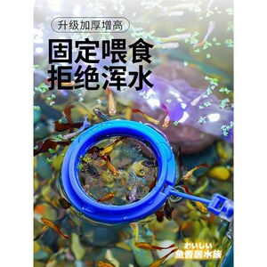 速发鱼缸喂食器水族箱料食投食器喂食圈小型鱼投带孔雀饲鱼浮力热