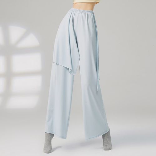 速发古典国练功服宽松飘逸阔腿裤垂感舞蹈中裤舞舞裤舞练功