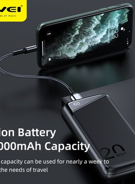 速发AWEI P104K  Bak 20000mAh Du  Type C  Displ