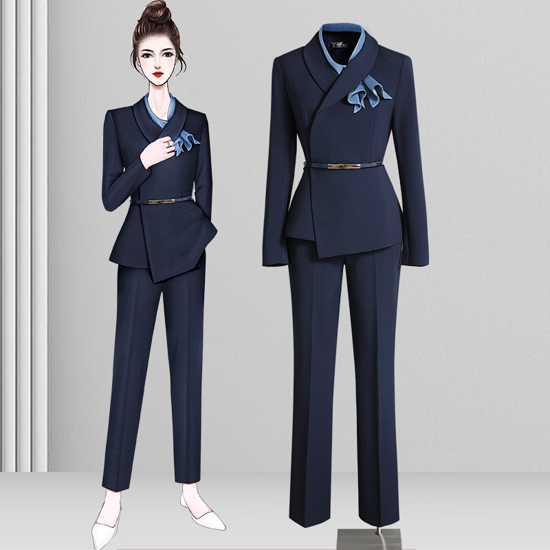 高端职业套装女2026新款春秋西装制服时尚气质美容院珠宝店工作服