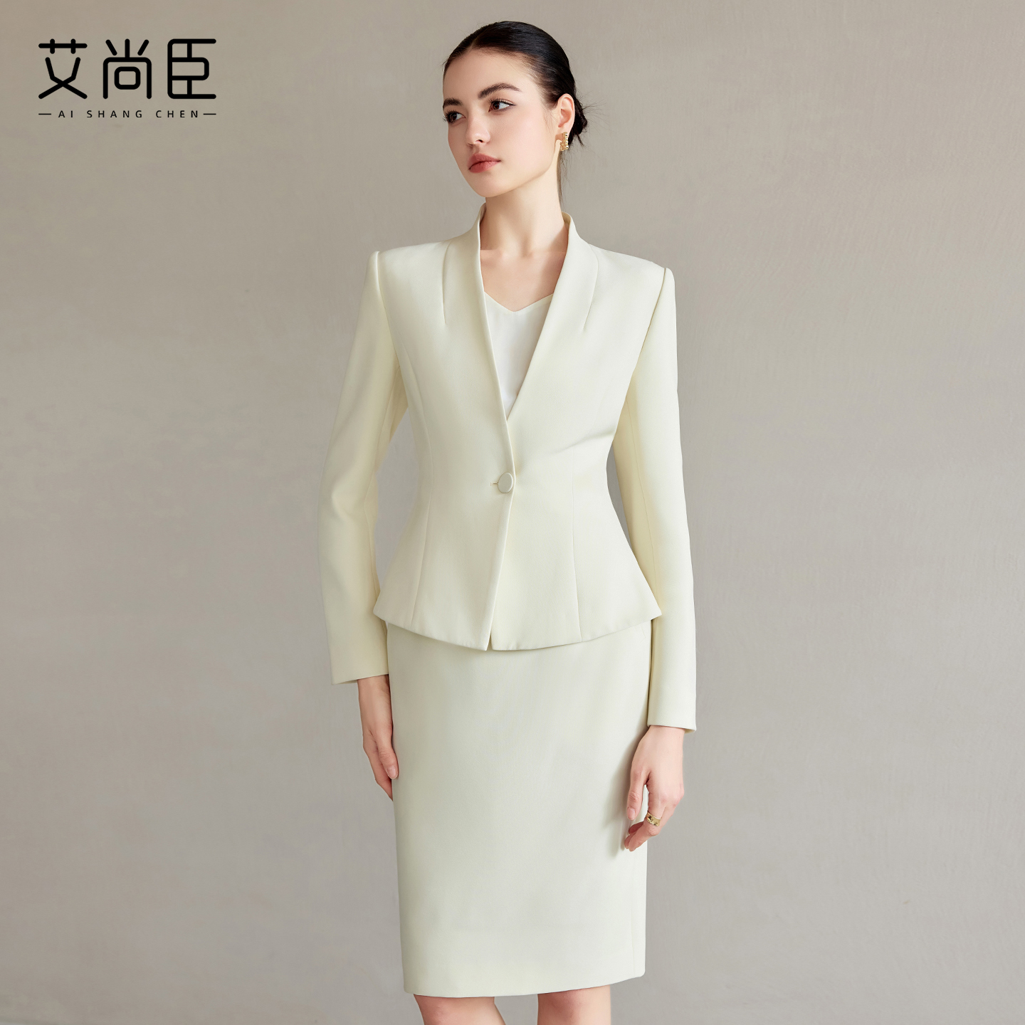 艾尚臣修身西装套装女商务通勤西服正装高级感面试职业装工作服秋