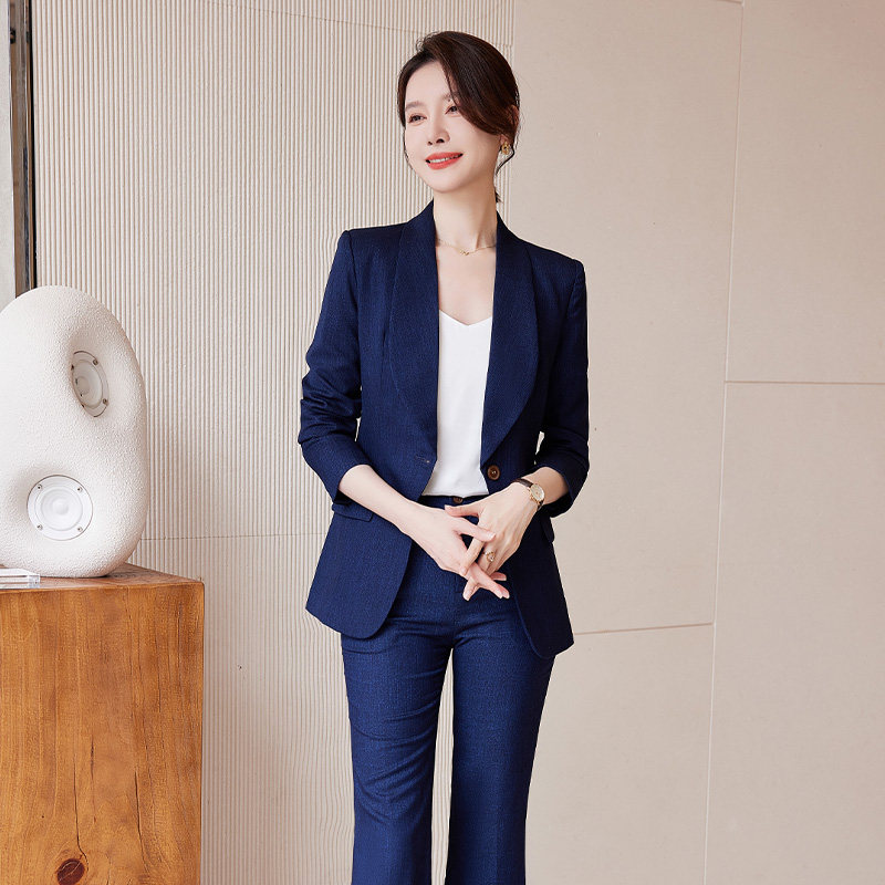 诗璐雅休闲阔腿裤西装套装女高级感2026秋冬商务职业通勤工装大气