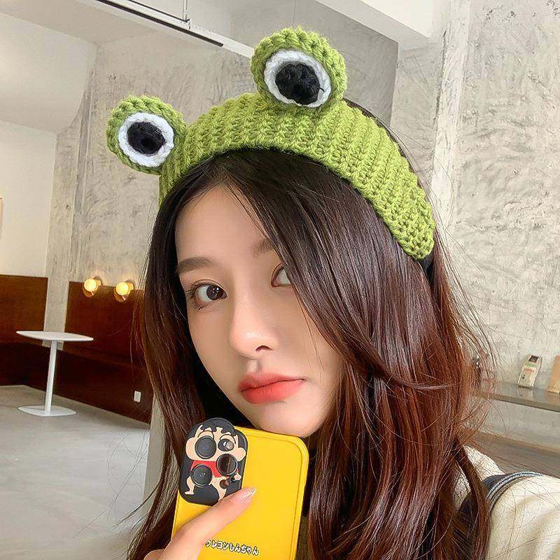 秋冬大眼睛青蛙帽子搞怪发卡毛线帽发带潮韩版甜美可爱针织发箍帽,服饰配件/皮带/帽子/围巾,帽子,淘宝优惠券,粉丝福利购,淘宝优惠卷