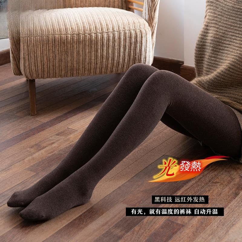 王炸发热黑色打底袜女春秋外穿中厚连裤袜女秋冬保暖加绒打底裤