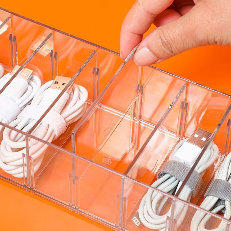 速发小卡收纳分桌面透明亚克力盒格卡贴名片盒便签便利片文具办公