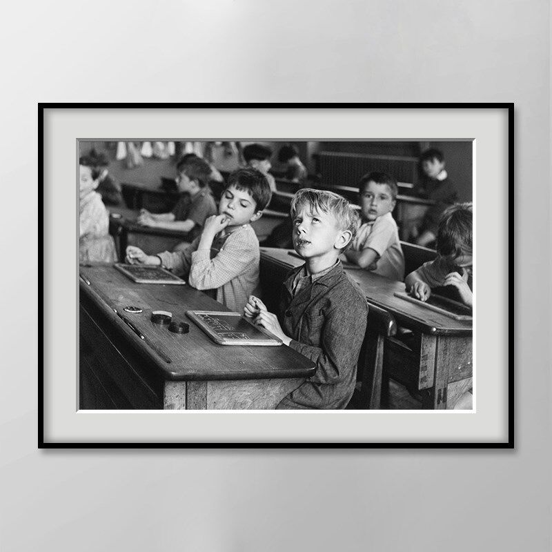 速发robert doisu 市政厅之吻 黑白人物摄影装饰画西餐厅酒店壁画