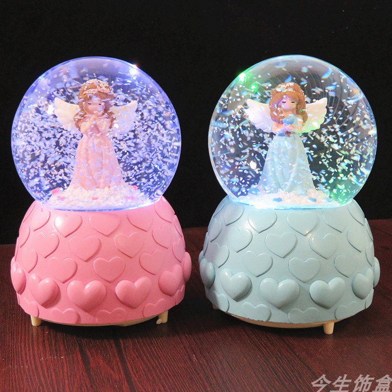大号自动飘雪玩具公主朋友水晶球
