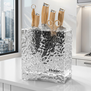 压克力刀架置物架2025新款厨房台面单独放刀勺筷子刀具一体收纳层