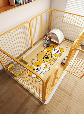 速发狗围栏家用室内门小型犬狗笼狗窝大空间一室一厅拦栅狗栏中栏