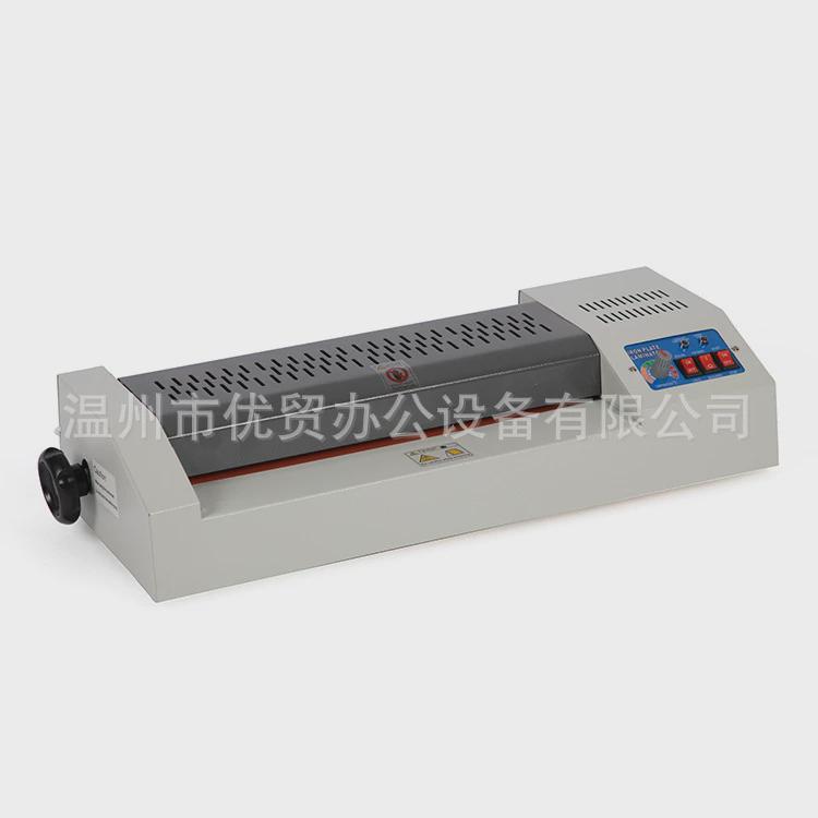 速发单台塑封机20mm办公膜a压家用机相片过胶机带温度表无手轮yt2