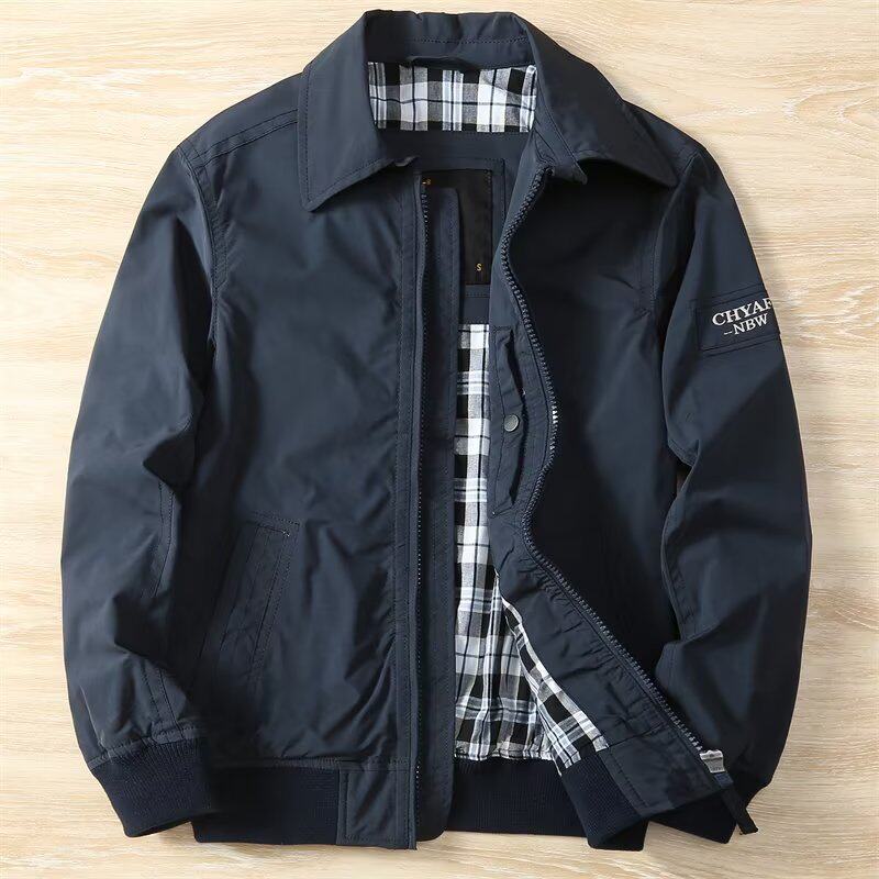 速发工作服上衣春装夹克男百士搭工秋翻领耐磨耐脏劳保服外穿风衣