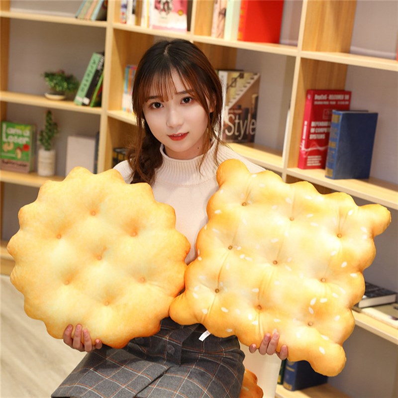 速发软体垫干坐饼办公室椅子垫沙发靠垫食物毛绒玩具