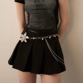 苏心璀璨银色多层链条腰链多用款 气质感时尚 配饰潮流百搭精致项链