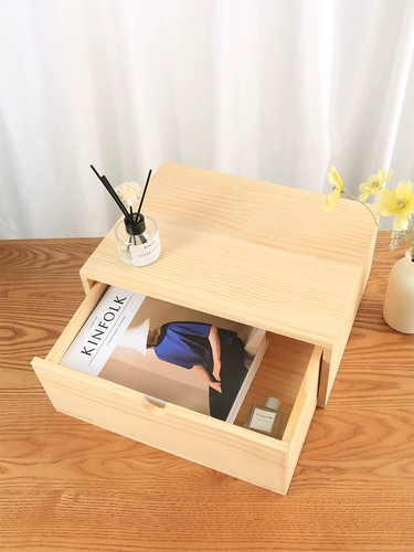 Настольная прямоугольная коробка для хранения из натурального дерева, индивидуальная деревянная коробка, делается под заказ