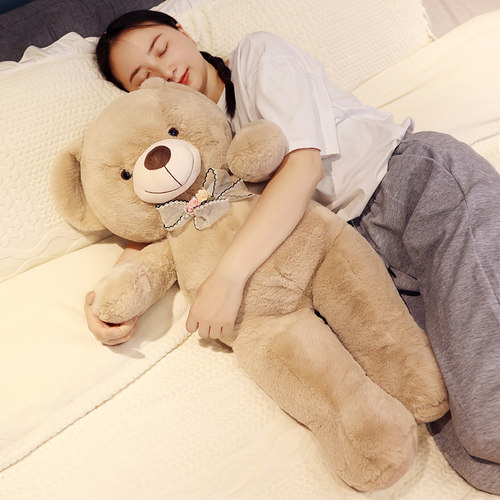 小熊玩偶睡觉抱枕床上女生布娃娃