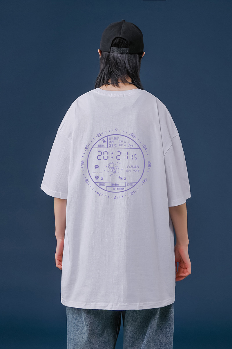 （已注册）太空手表中性风女T恤男体恤情侣上衣女装大码T02-P25,女装T恤,四季星座221-7