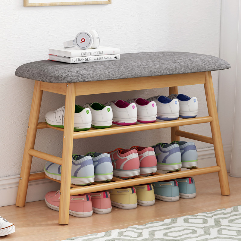 北欧换鞋凳鞋柜家用入门楠竹凳子