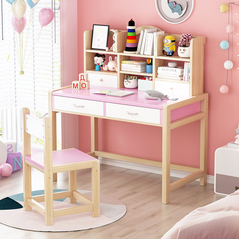 儿童学习书桌椅套装小孩子学生家用写字实木经济型可升降简约课桌