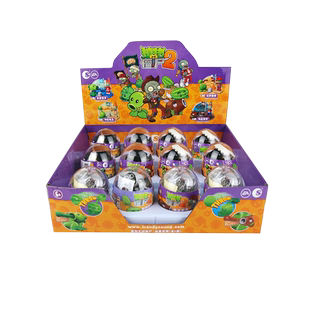 植物大战僵尸玩具军团益智儿童积木场景豌豆射手男孩透明扭蛋礼物