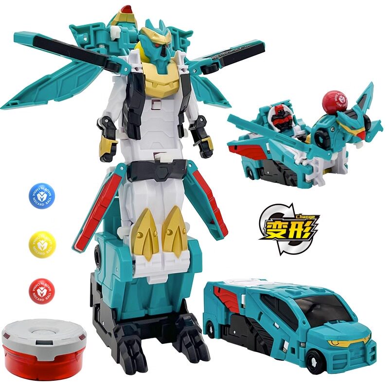 卡牌车神黑盟曜使者形车魔幻萌蒙咔片爆裂男孩变飞车凌空战神玩具