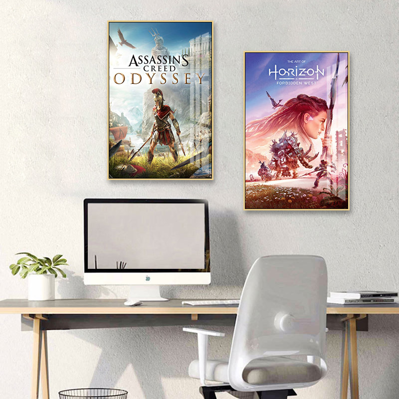 电竞房氛围感墙面装饰画男生房间卧室挂画网吧主机游戏封面壁画