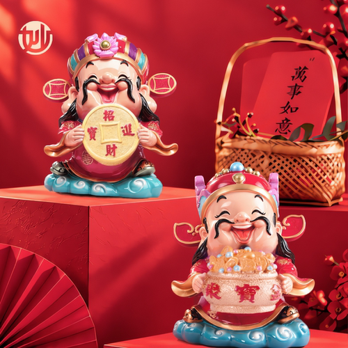 妙工坊钱罐公司酒店大堂财神爷