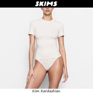 棉上衣Cotton 卡戴珊易梦玲同款 Jerseyt恤 美国skims短袖 官方正品