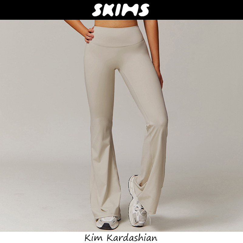 官方正品美国Skims运动瑜伽裤卡戴珊紧身阔腿长裤高腰健身喇叭裤