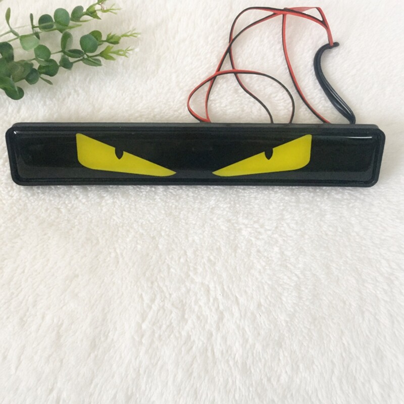 汽车led发光网标个性车标英文