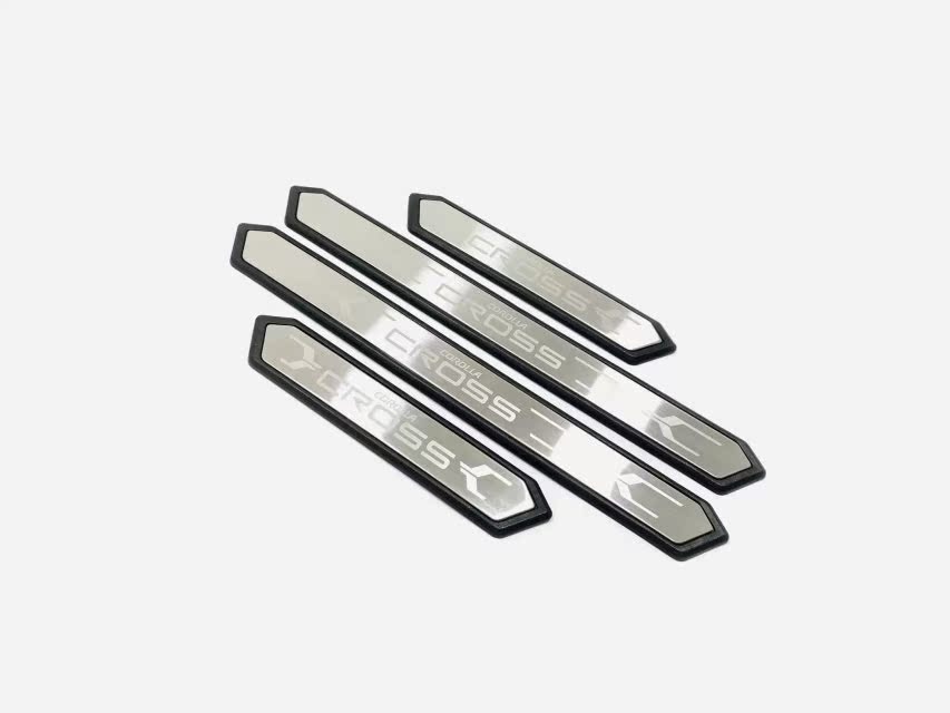 适用于丰田22款卡罗拉CR0SS锐放ABS塑料加装外置门槛条装饰