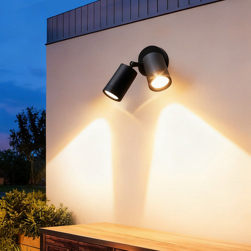双头射灯led户外防水壁灯