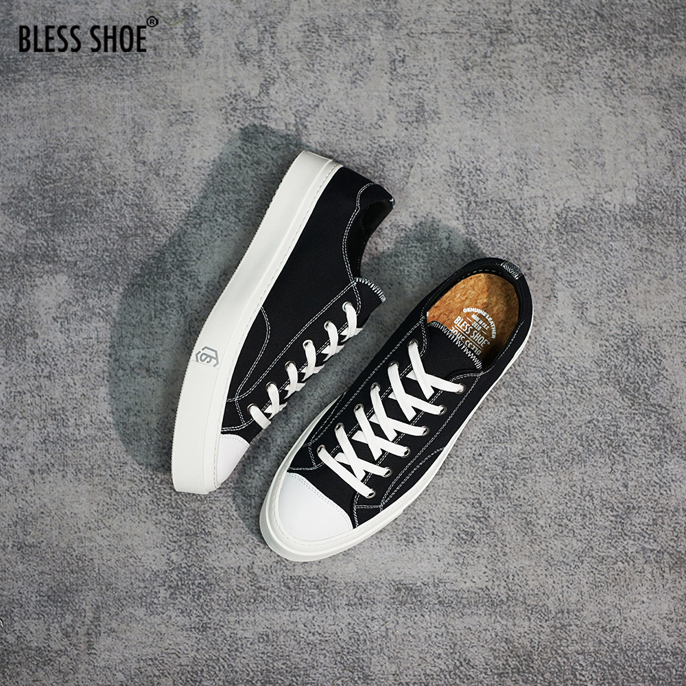 BLESS夏季透气反光线低帮帆布鞋