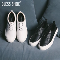 Giới hạn thời gian mua BLESS SHOE B2 handmade mùa hè da cắt thấp giày thông thường thời trang giày trắng - Giày thấp giày the thao nike