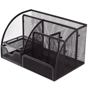 得力笔筒创意时尚可爱金属网纹笔盒收纳笔筒韩国小清新复古摆件笔座个性简约办公学生教师节礼物桌面文具包邮