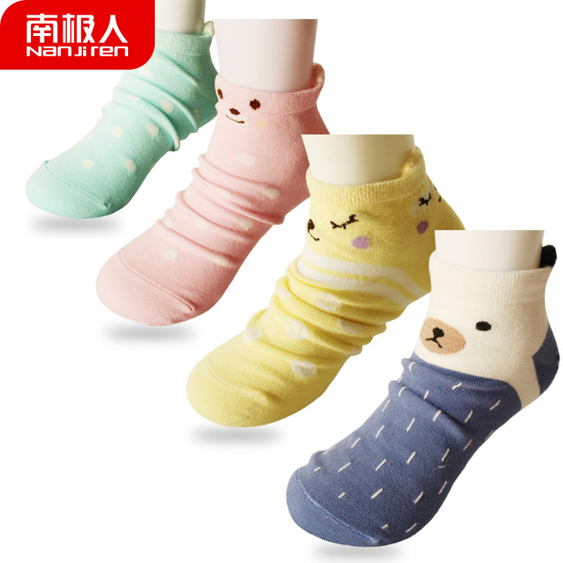 南极人儿童袜子女童短筒棉袜中大童宝宝春秋夏季薄款洋气纯色短袜使用感如何?